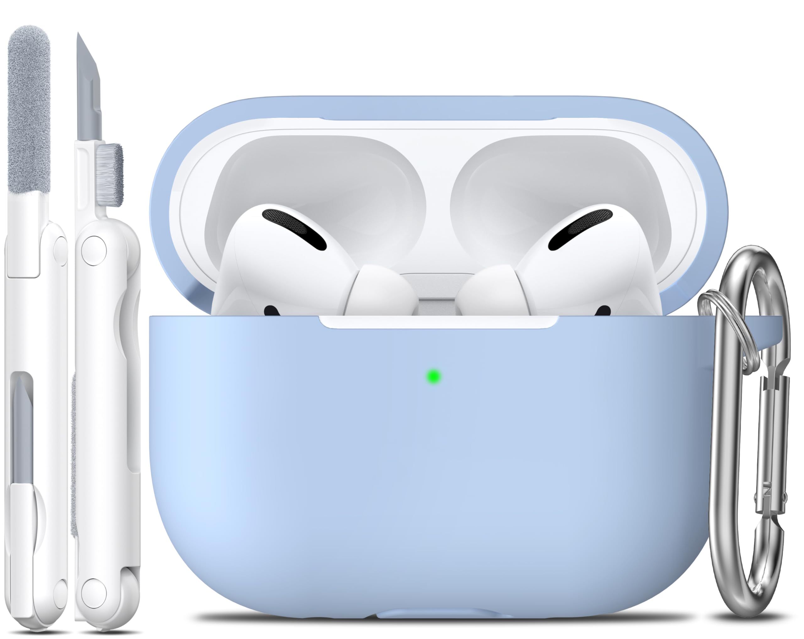 R-fun for AirPods Pro 2nd/1st Generation Case with Cleaner Kit,Soft Silicone Protective Case Cover for Apple AirPod Pro 2/1 for Women Men,AirPods Pro