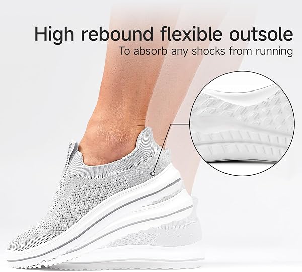 MrToNo Slip on Baskets Hommes sans Lacets Chaussures Hand-Free Chaussures de Course légères Respirantes Outdoor Chaussures de Sport Loisirs Chaussures de Course sur Route - 5