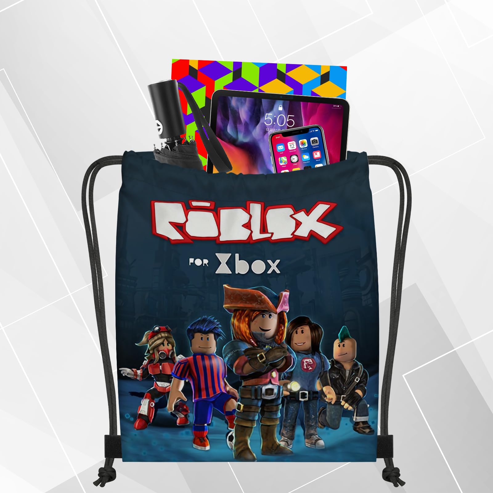 Roblx Gym Bag, Roblx Sac De Sport, Sac Piscine, Sac De Sport Pour Adolescents, Sac à Dos Léger Pour Le Sport, la Natation, l'École Et Les Voyages, Idéal Pour Les Fans