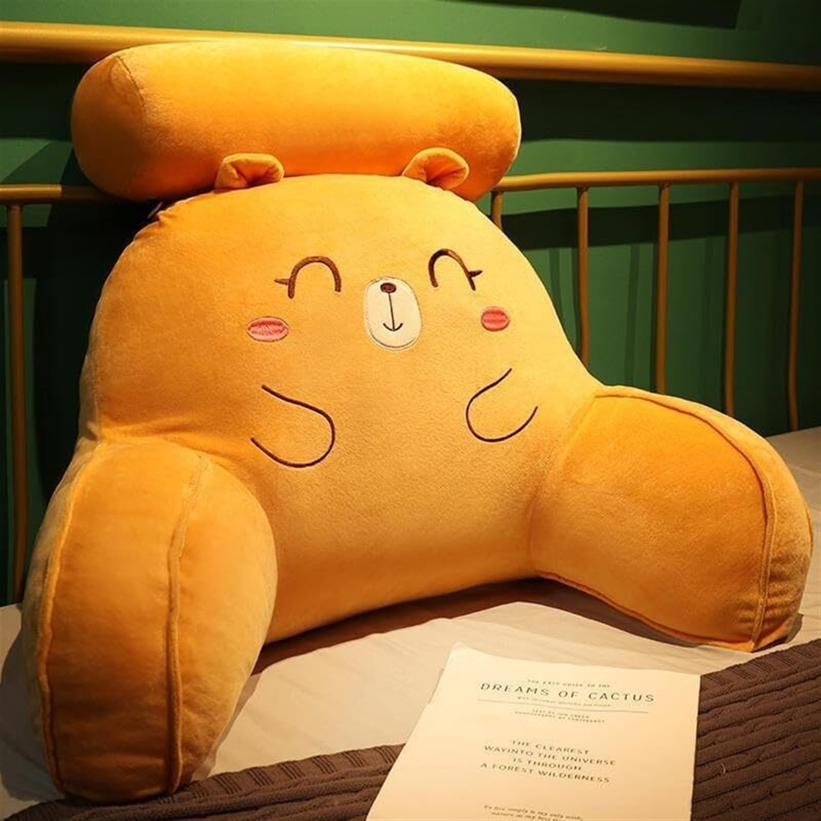 Uoxhfdh Bear Back Support Comfortable Backrest Cushion To Relax Arm And Lumbar Fluffy Waist Rest Cushions(,L)