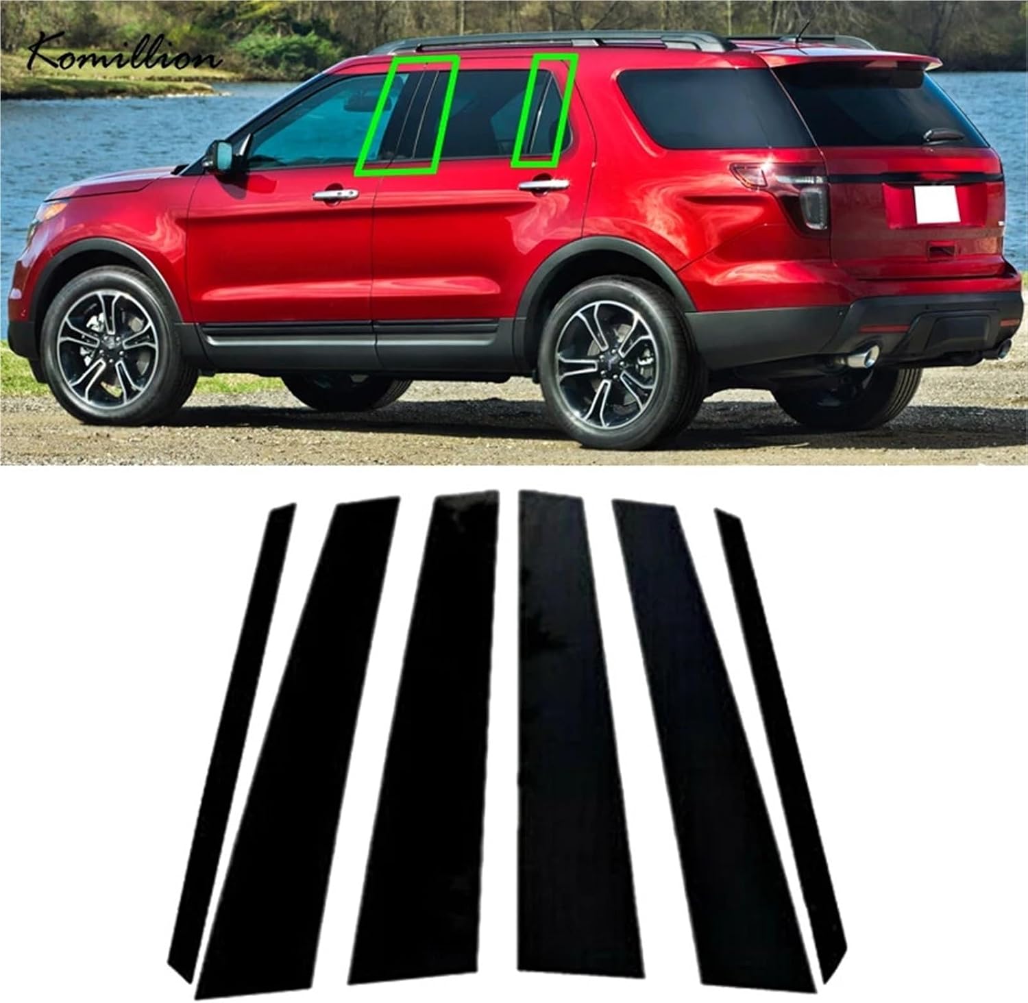 For Explorer 2011-2019 Auto Window Column Pillar Posts Trim