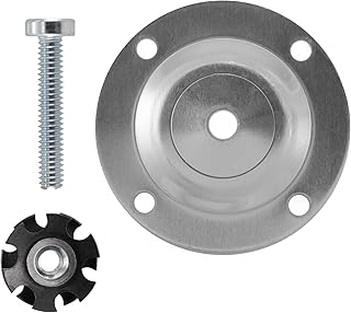 RecPro Round Ladder Pad with Screw and Star Nut for RV Exterior Ladder (Silver)