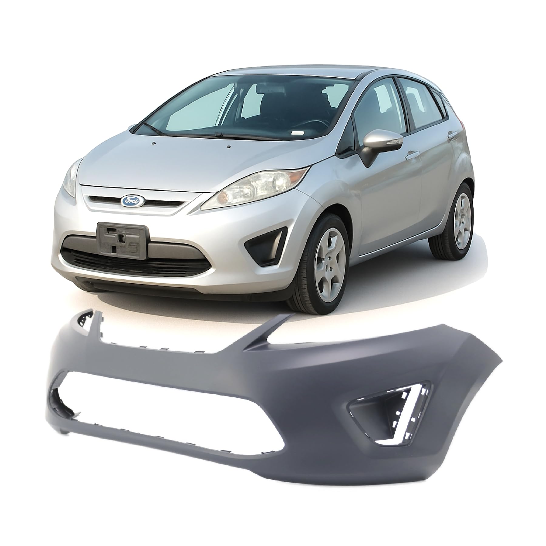 FitParts Compatible with Ford Fiesta 2011–2013 Front Bumper Cover