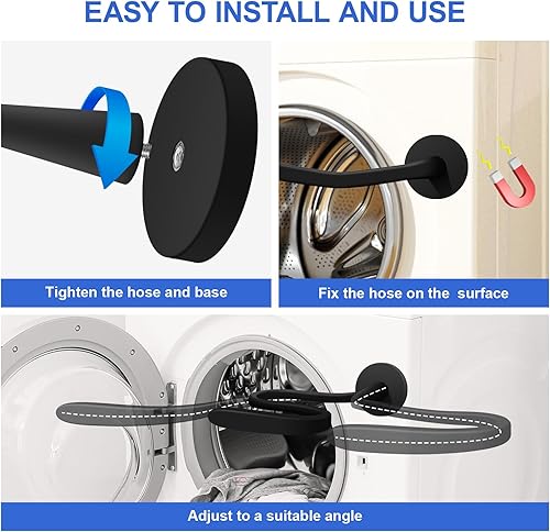 Miniatura 4 de Accesorio de puerta de lavadora de carga frontal mejorado, fácil de usar y doblar la puerta de la lavadora abierta, mantiene tu lavadora abierta