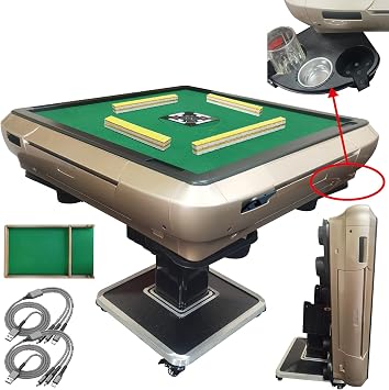Fully Automatic Mahjong Table, Foldable, Quiet, For Household Use, With Wheels Compatible with 3-Person Hammer, Easy to Remove Dots, USB Charging Port, Compact, Commercial Use, 1.1 inches 28 mm,