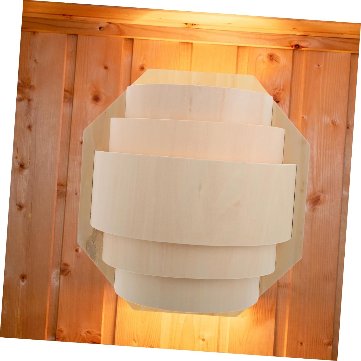 ABOOFAN Sauna Light Lampshade Cover Wooden Shade for High Temperature Sauna Room Easy Installation Rustic Design
