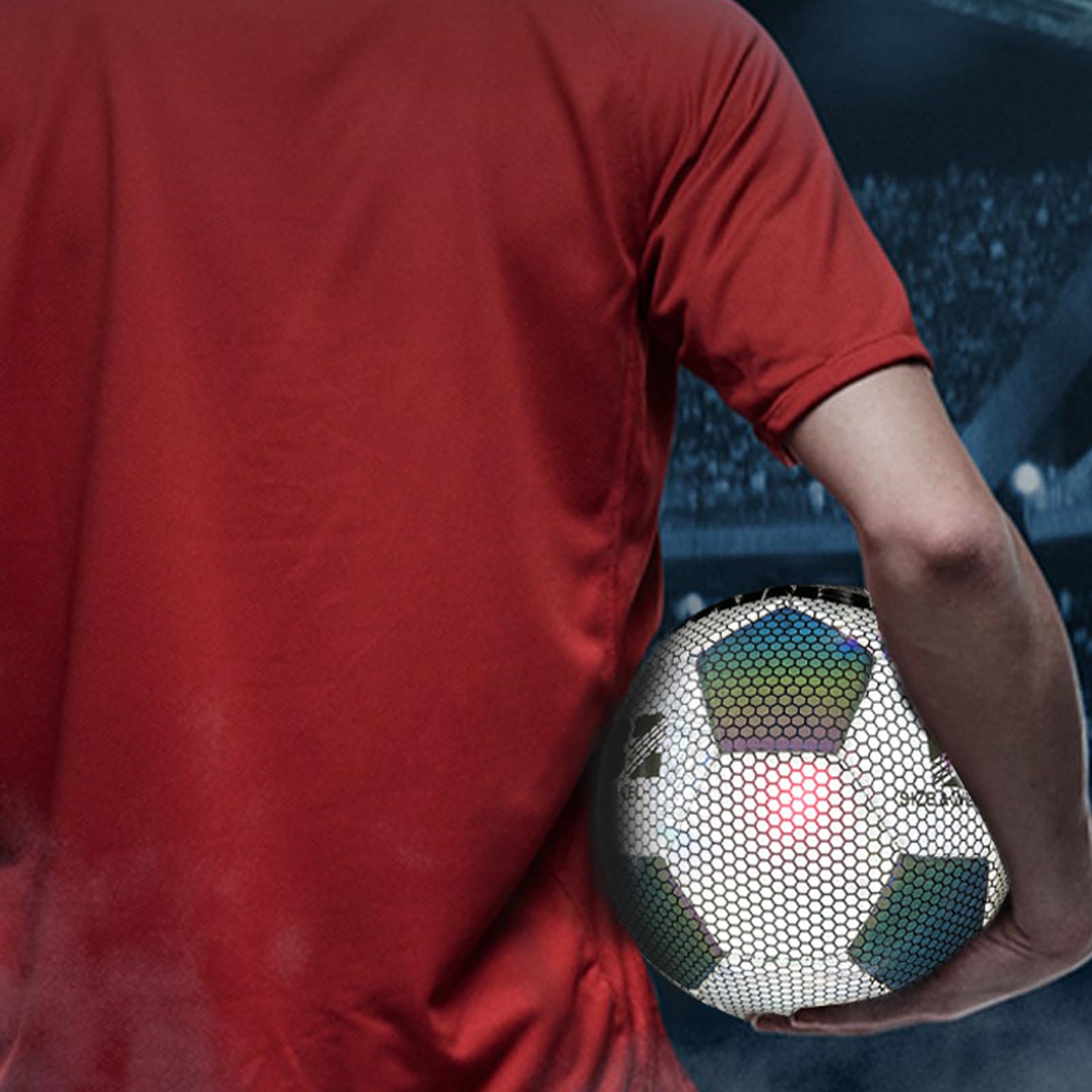 Balones de fútbol reflexivo de brillo nocturno para interior y exterior para el tren de equipo al aire libre