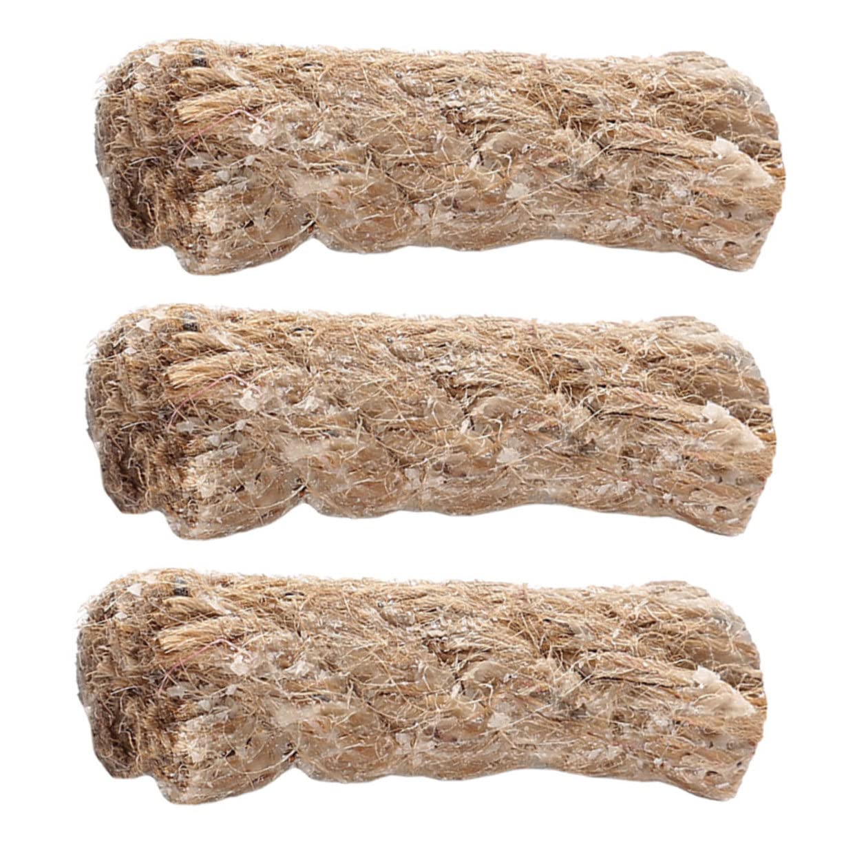 3pcs Jute Camping Fire Starter Rope Lightweight Portable Fire Starting Tool for Outdoor Survival BBQ and Camping All Weather Conditions