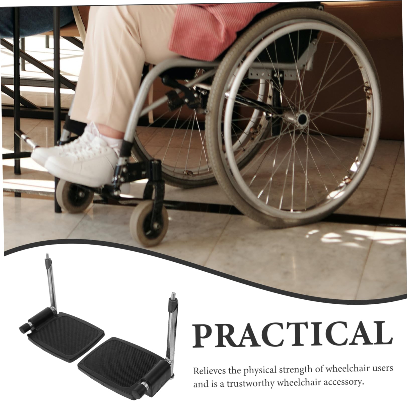 Ipetboom Reposapiés De Repuesto Para Silla De Ruedas Pedal Portátil Soporte De Metal Plataformas Pies De Alta Resistencia Uso Para Personas Mayores y Pacientes Silla De Ruedas