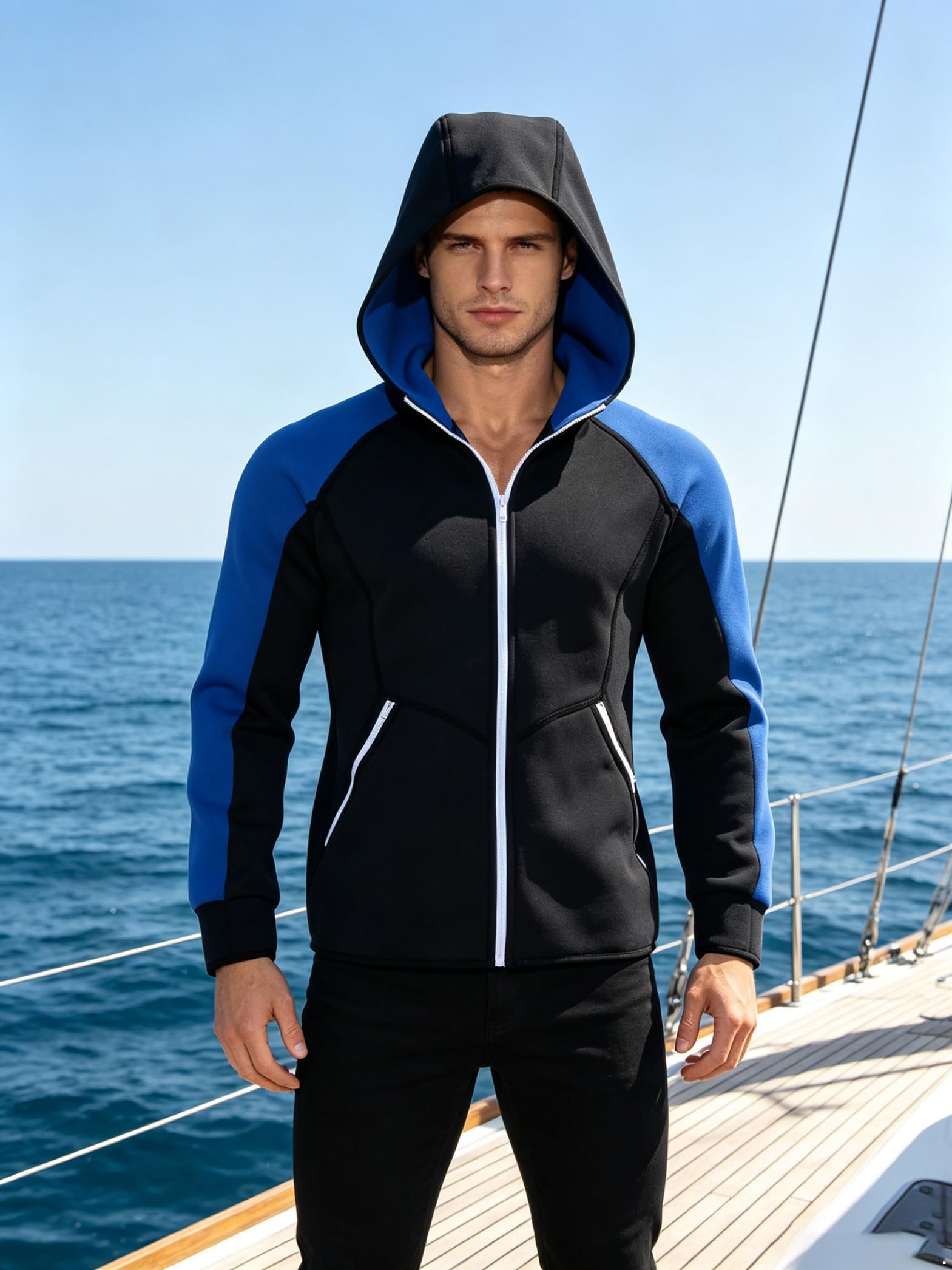 Hombre Camiseta De Neopreno Para Chaqueta Térmica Traje Cálida