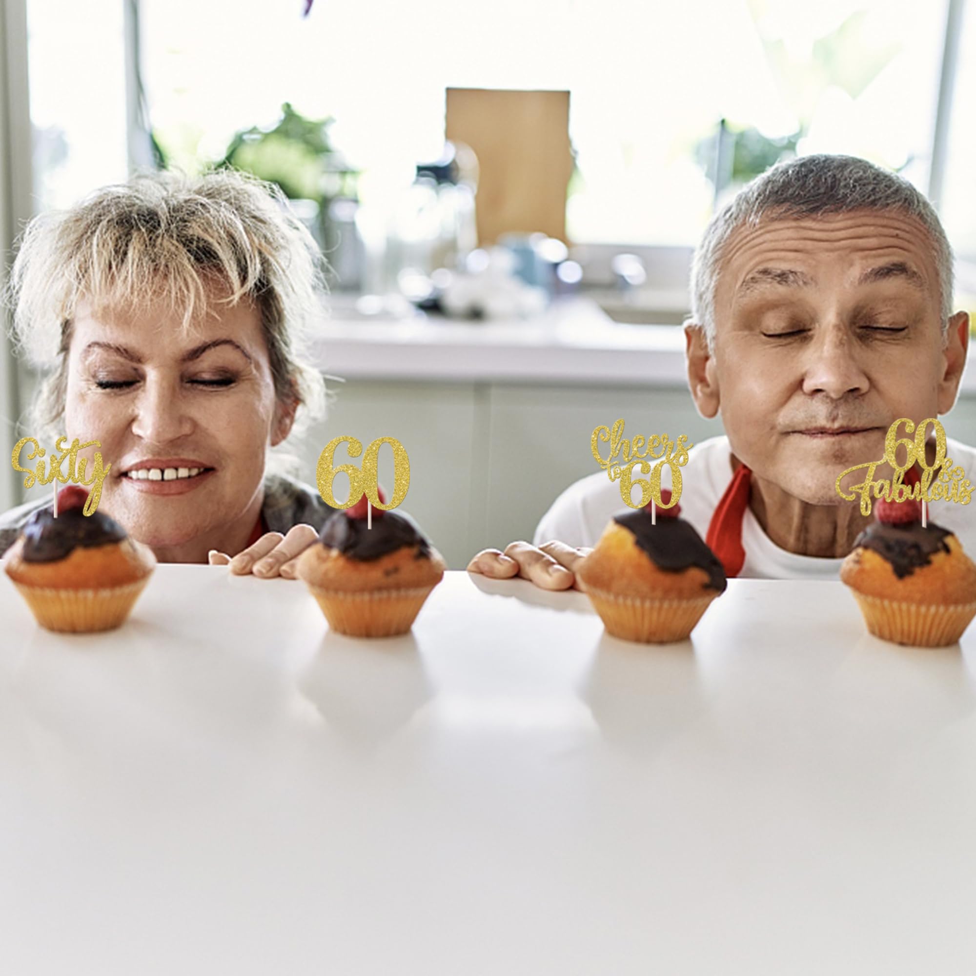 Rsstarxi 60. Geburtstag Cupcake-Topper – 24 Stück, 'Straight Outta 1963' Motive, Schwarz