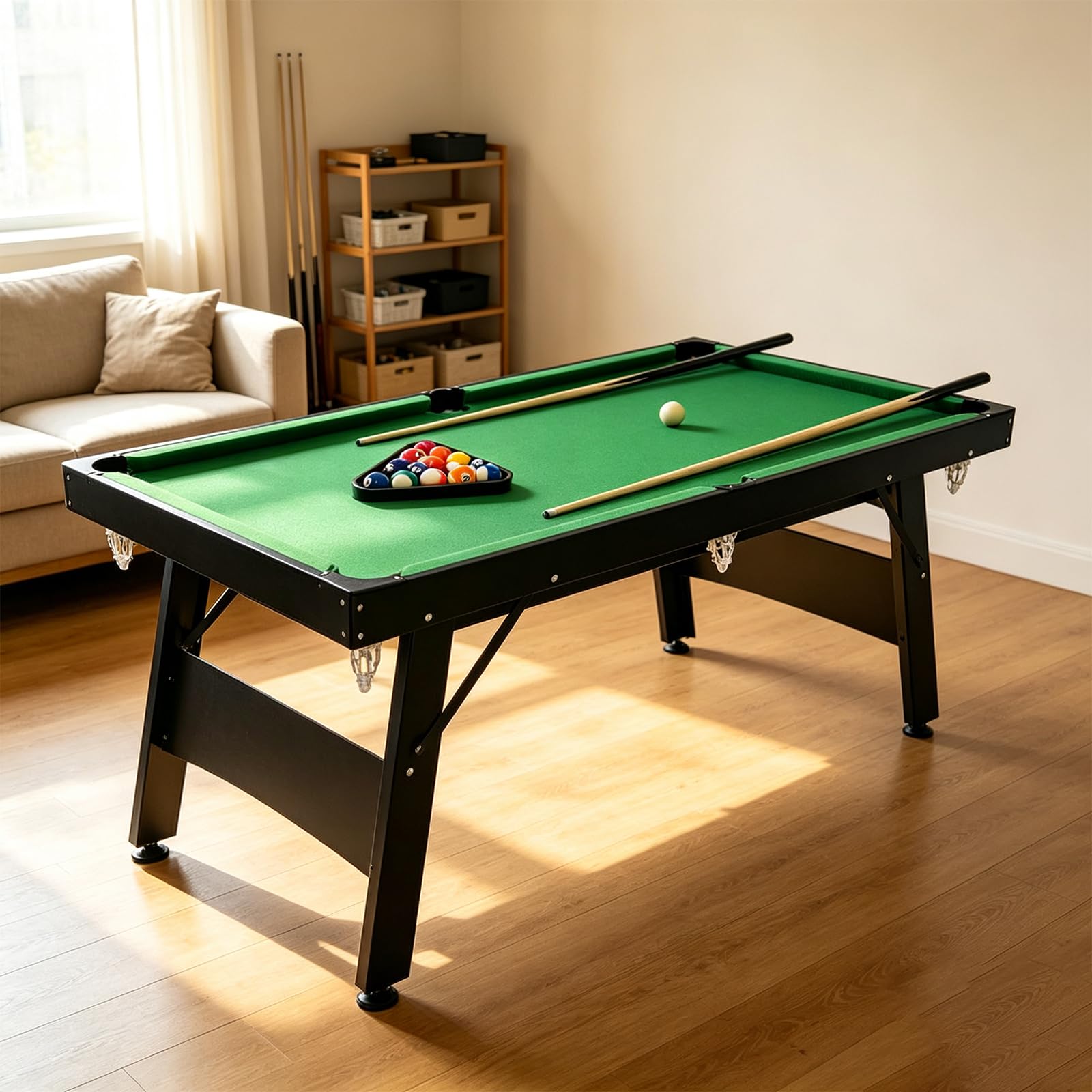 Table de Billard,Kit de Billard Pliable et Portable Montage Simple