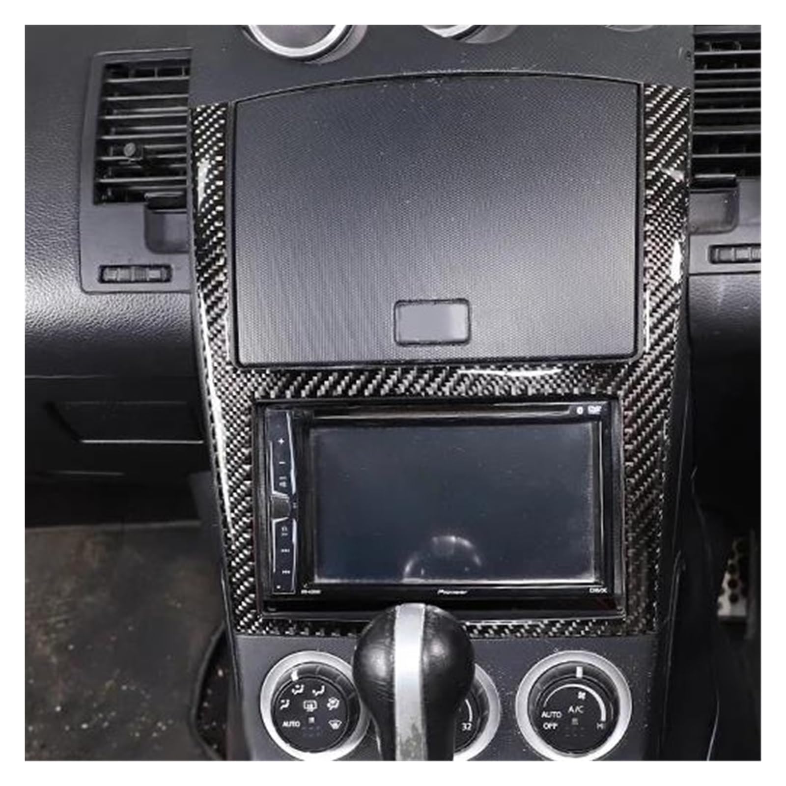 Rivestimento interno della consolle centrale Per 350Z 2003-2006 schermo di navigazione GPS per auto cornice decorativa adesivo protezione del telaio