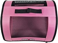 Perfect Petzzz Pink Tote Carrier for Lifelike Stuffed Dogs & Cats - Durable Nylon Mesh Toy Bag, Zippered Travel Case