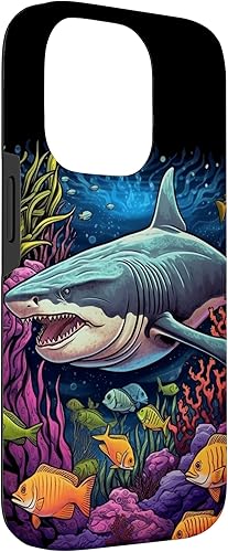 Vista 45 de Funda para iPhone 12/12 Pro Tiger Shark Sea Ocean Underwater Shark Lover