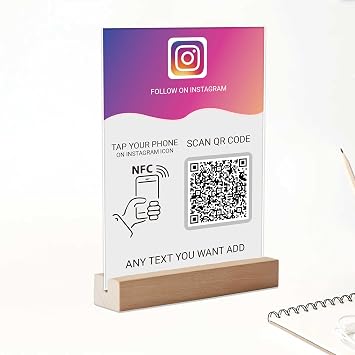 Customized NfC Qr Code Sign, Acrylic Personalized Multi Cash App Venmo Sign, Mini Qr Code Table Wifi Sign, NfC Scan To Pay Sign, Leave A Good Review Panel For Home, Business, Beauty Salon