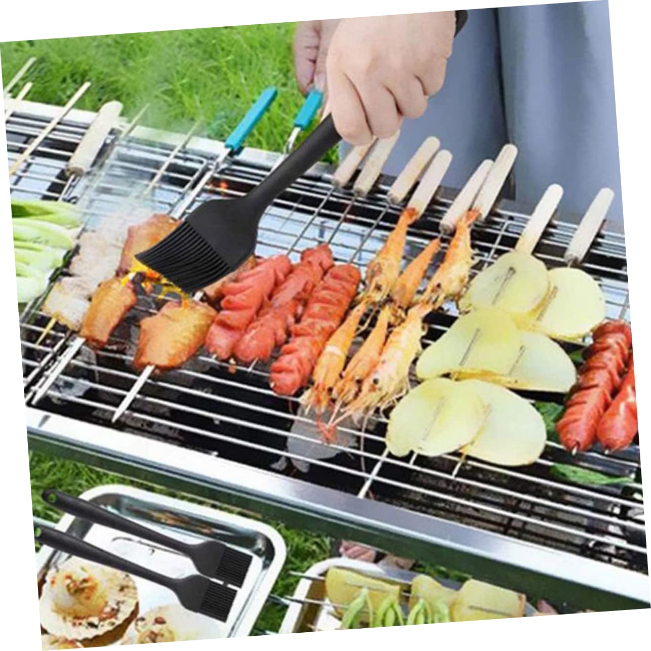 Soporte Plegable Acero Asar Inoxidable Pollo para para Barbacoa