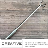 Vista 7 de UPKOCH Gancho ergonómico multifunción para barbacoa de acero inoxidable duradero para voltear y manipular fácilmente el cerdo y el pescado