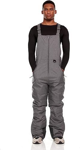 Arctic Quest Mens Insulated Snow and Ski Bib Overalls Snow Pants Snowboard Mens Overalls for Fishing, Hunting, Snowmobiling