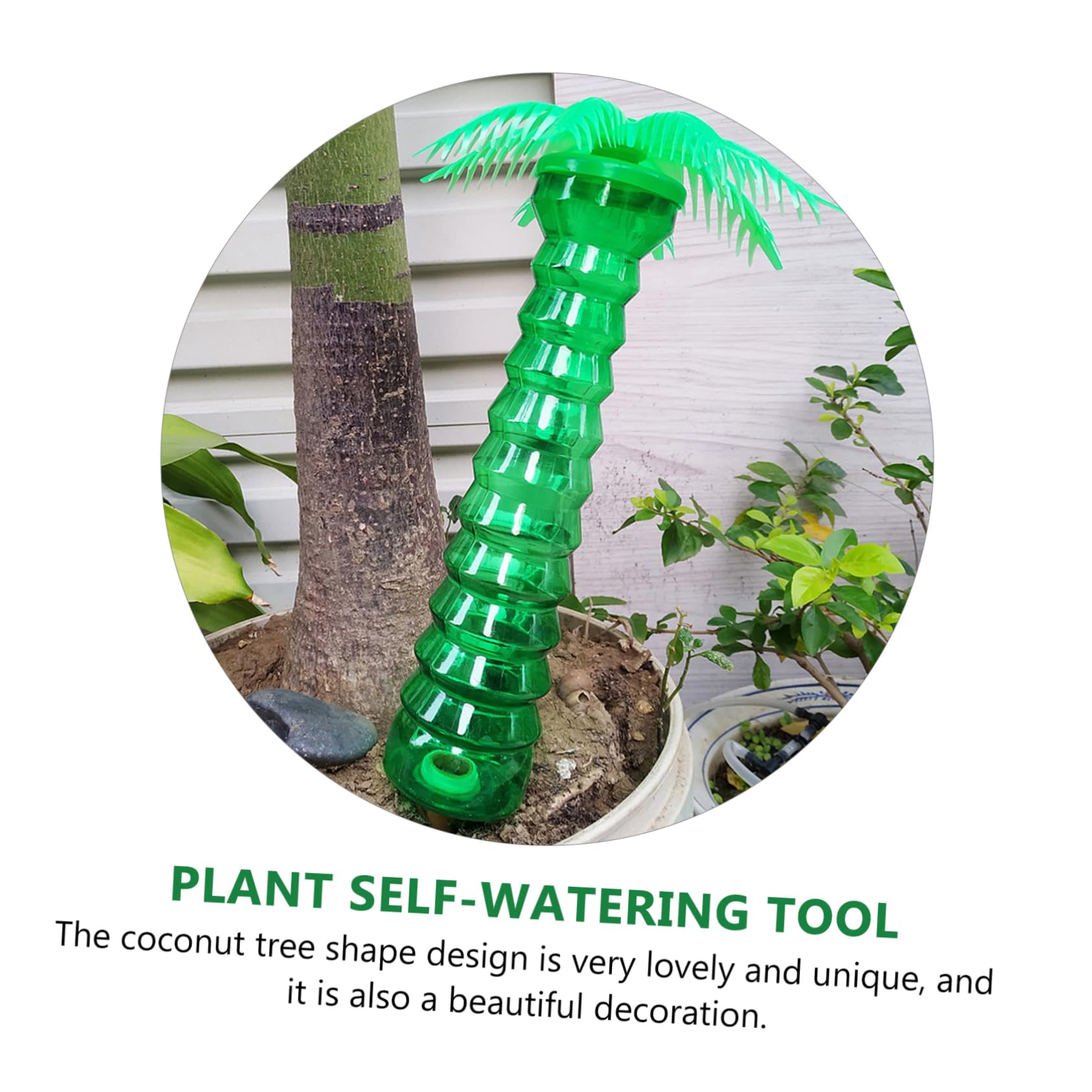 POPETPOP 4pezzi Dispositivo di Irrigazione Automatica per Piante Gocciolatori per Piante di Autoirrigazione Decorativo per Casa e Giardino Design Creativo Forma di Palma di Cocco
