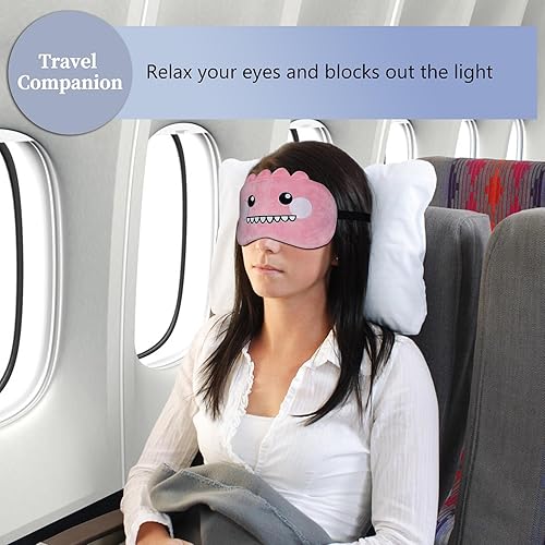 Vista 16 de Lindas máscaras para dormir, máscara de ojos de gato de dibujos animados, máscara de felpa para dormir y venda de viaje, divertida sombra de ojos