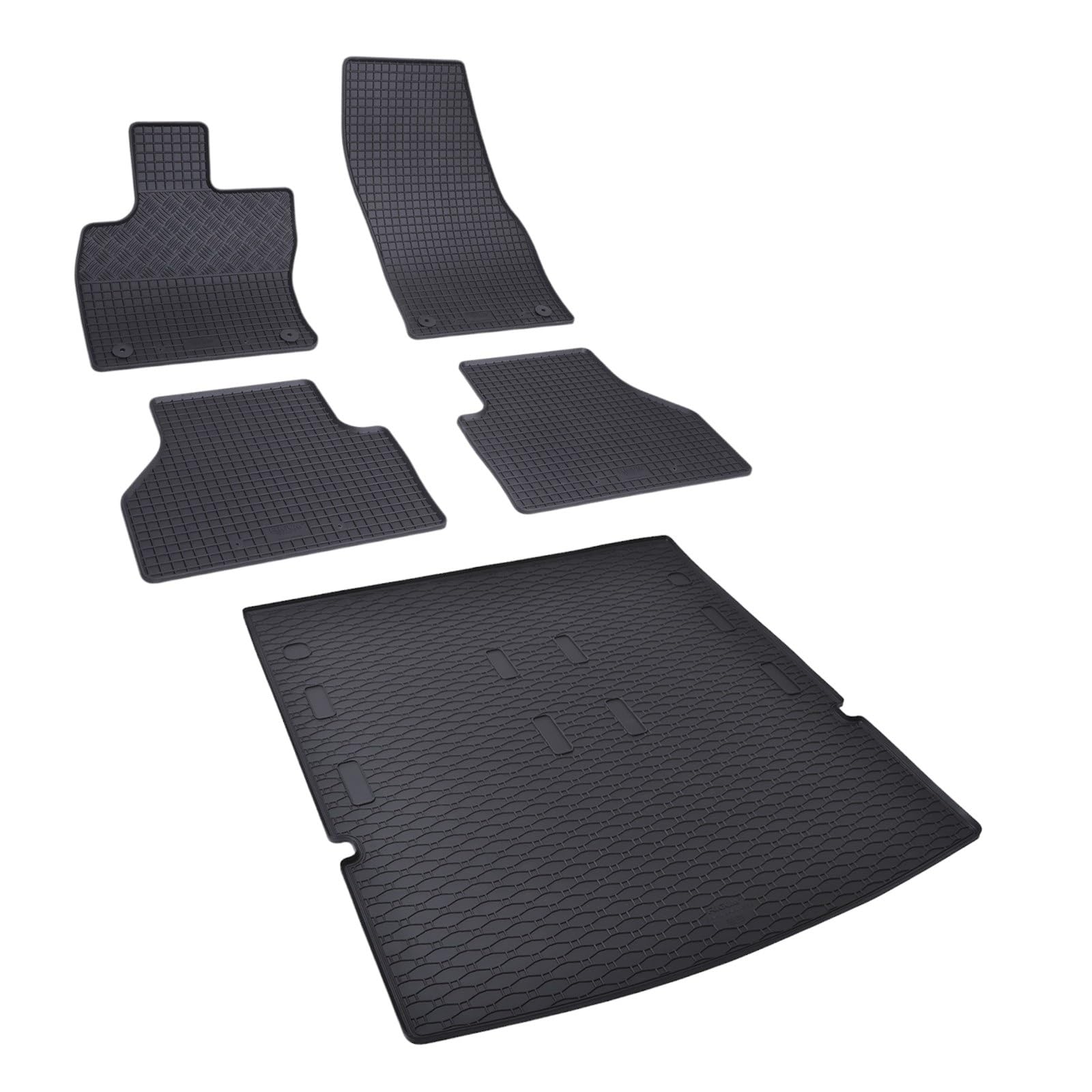 F905168-226B-437379 Tappeti in Gomma su Misura per Abitacolo e Bagagliaio Compatibili con Connect Grand Tourneo 5/7 posti dal 2022-, Caddy Maxi 5/7 posti dal 2021-
