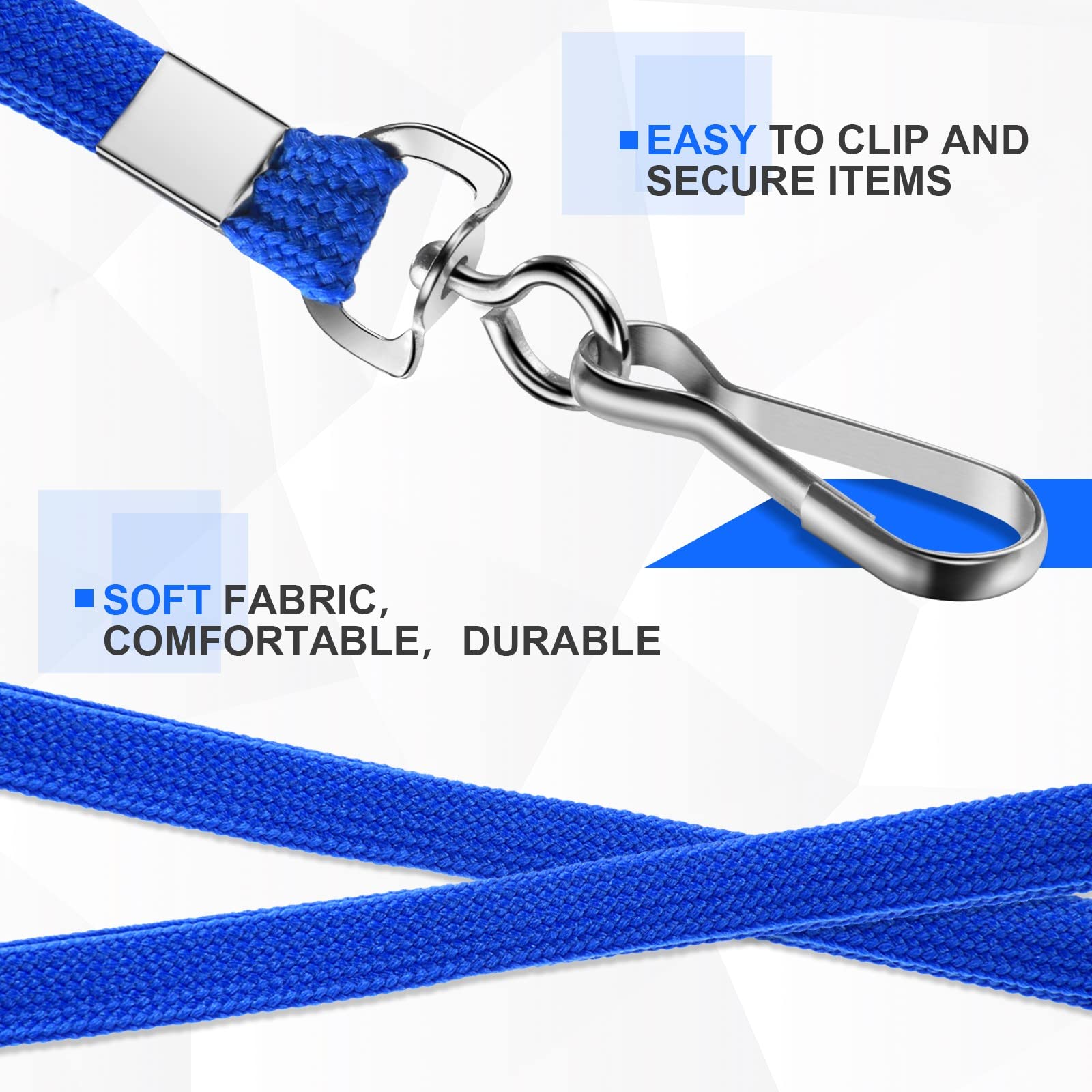 25 Pack - Premium Breakaway Lanyards For ID Badges - Metal Swivel J Hook - 3/8" Wide | 36 Inch Length | Flat Woven By Specialist ID (Purple - View #9