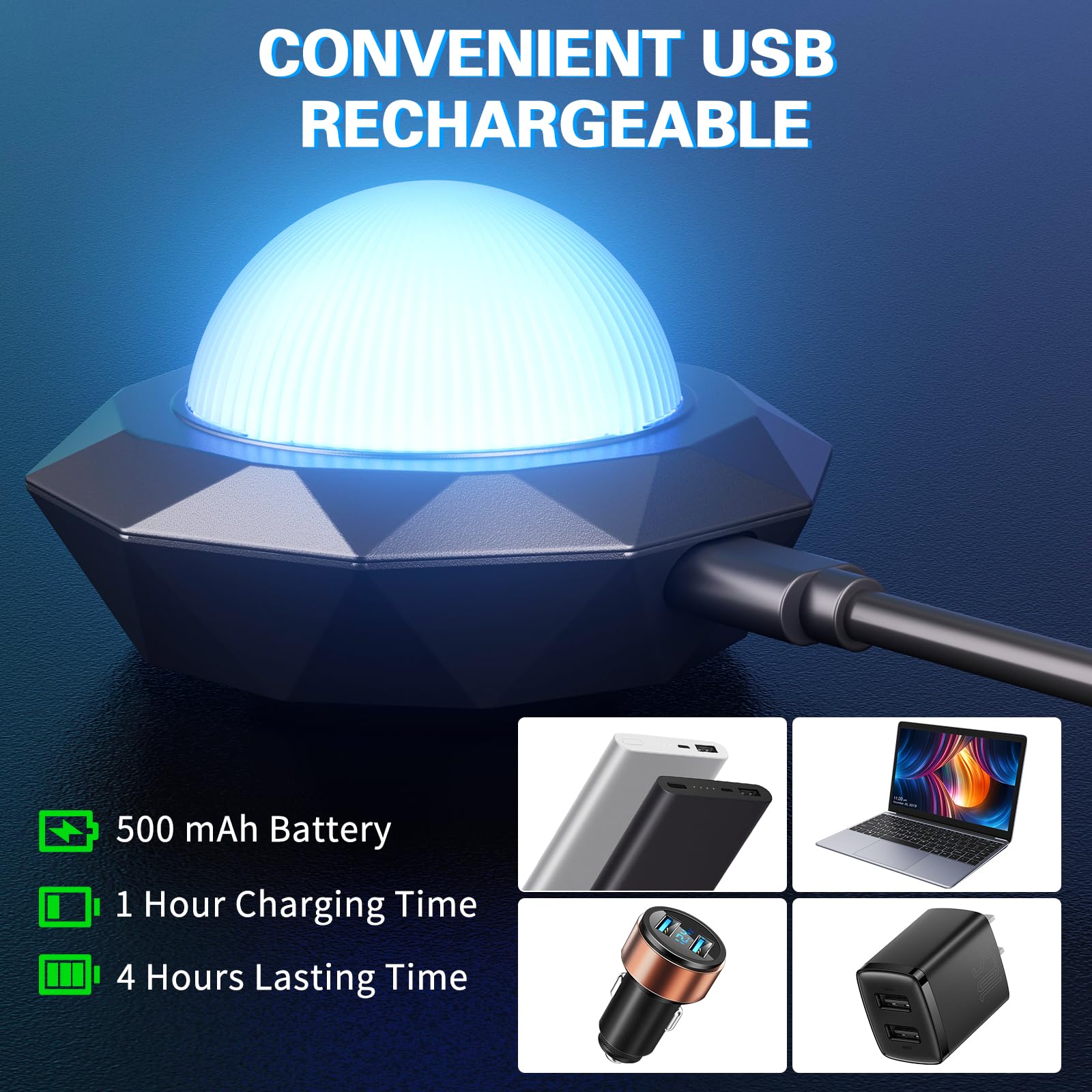 HSL Wiederaufladbare Discokugel-Lichter, Mini-RGB-Partylichter, Soundaktivierung, Stroboskop-Bühnenlicht, perfekt für Halloween, Weihnachten, Veranstaltungen, Geburtstag, Hochzeit, Dekorationen