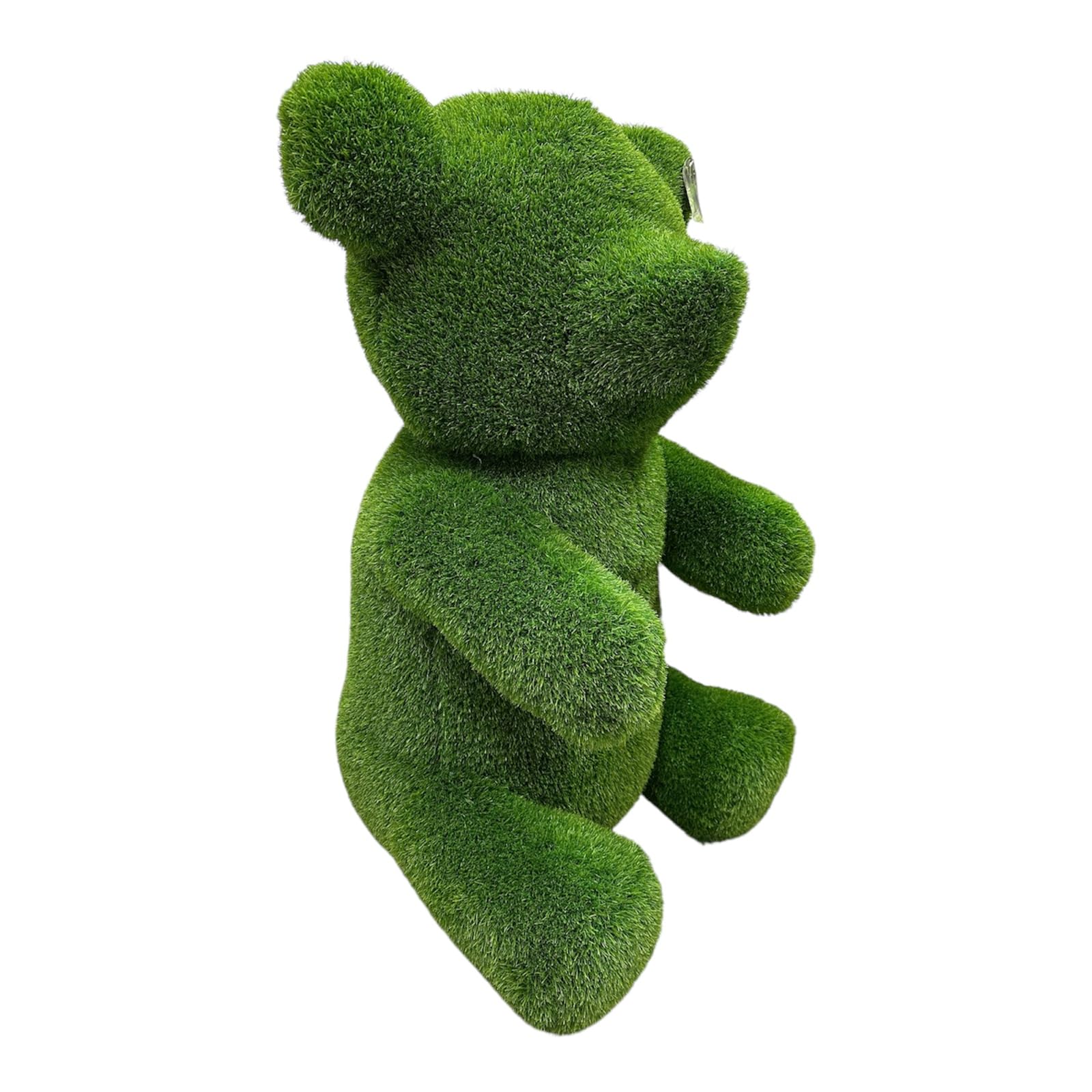 Innovative Kunstwerk Figuren aus Kunstrasen Bär Bear Teddybär Bärchen Gartendekoration Deko (Sitting Bear, 35cm)