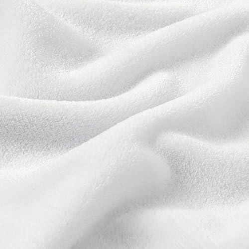 Miniatura 4 de BEDELITE Fleece Blanket White Throw Blanket for Couch & Bed, Luxury Plush Cozy Fuzzy Blanket 50" x 60", Super Soft Warm Lightweight Throw Blanket
