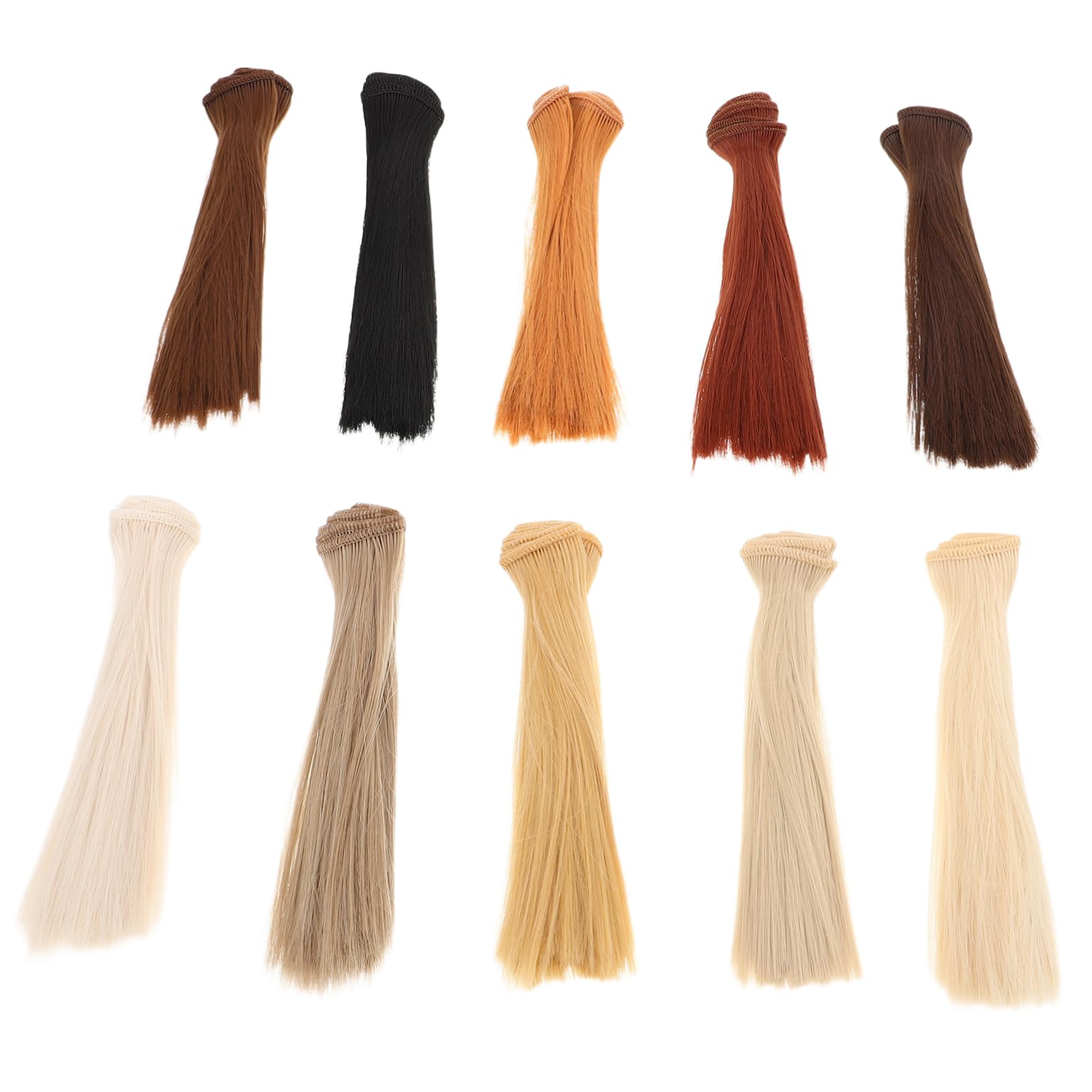 SHINEOFI 10stücke Puppenperücken Aus Kunstfaser Für Basteln Und Styling Hitzebeständig Und Farbecht Haare Für Puppenfiguren