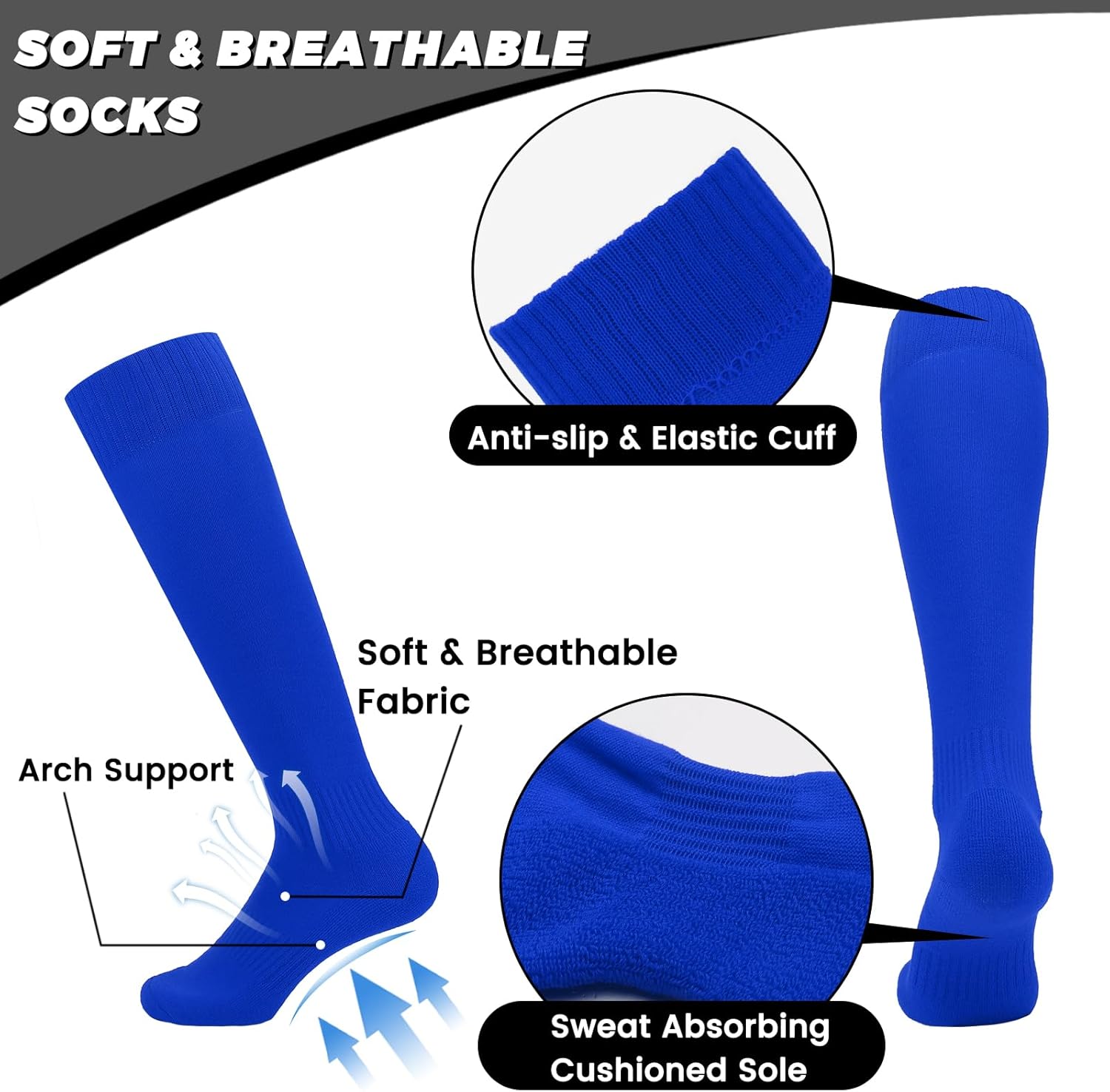 Ultrafun Kids Youth Baseball/Softball Socks and Belt Combo Set for Boys Girls - Image 6