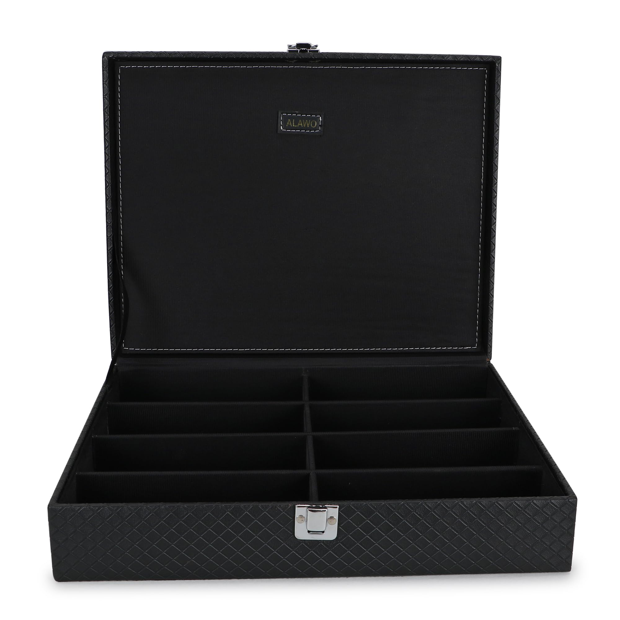ALAWO Presence 8 slots Sunglasses Box Case Organizer Holder in Black Black Color in PU Leather (B0CW5YLQTT) Amazon Price History, Amazon Price Tracker
