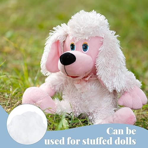 Miniatura 6 de Windyun 9 paquetes de relleno de fibra de poliéster de 160 onzas, relleno de sofá suave a granel para animales de peluche, juguetes, decoraciones de