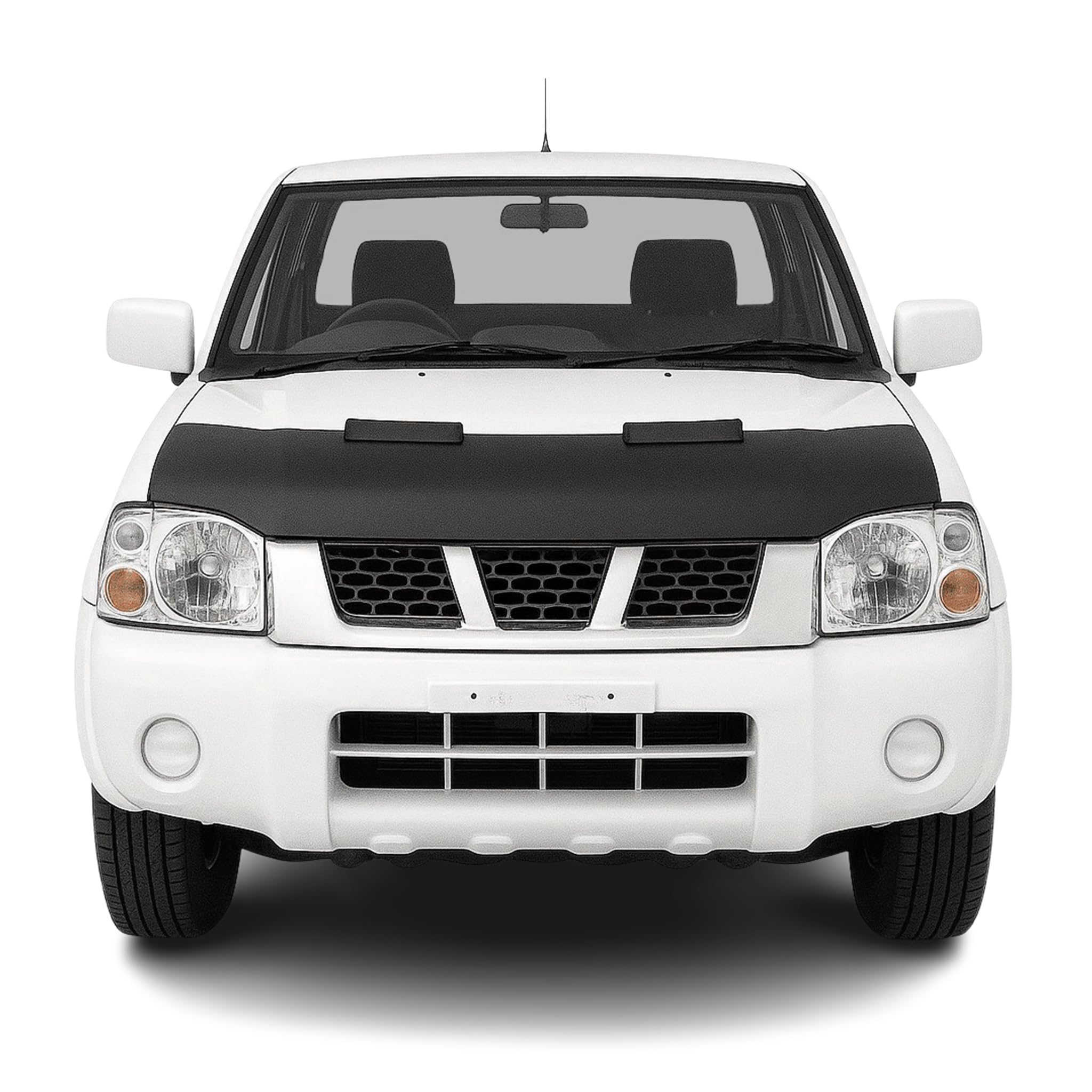 OMAC Haubenbra Steinschlagschutz compatible con Nissan Navara D22 2001-2004 Negro Halb