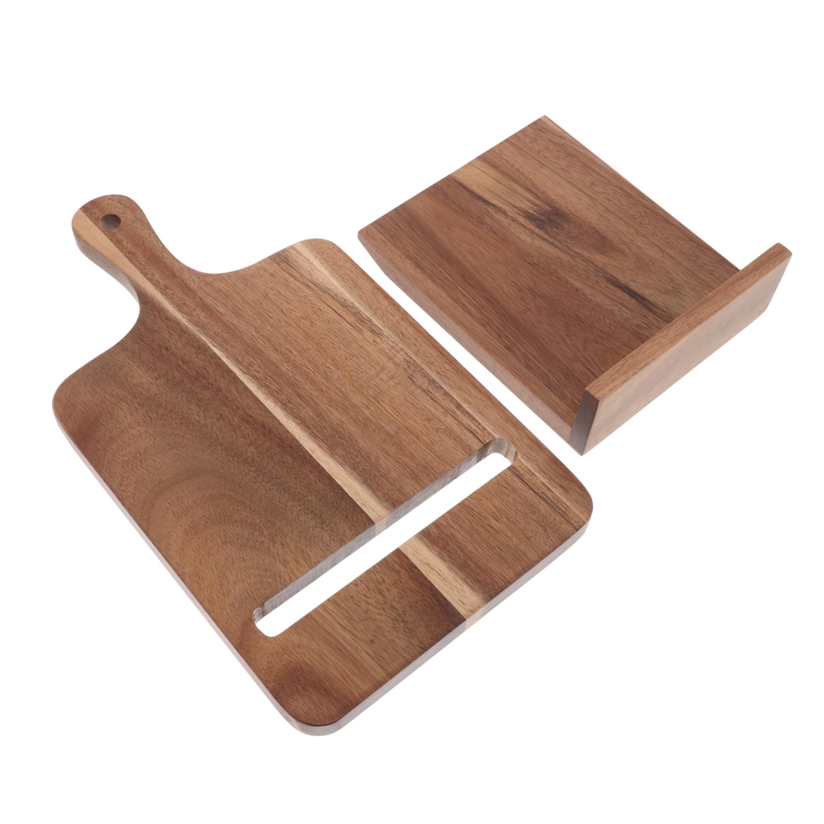 LALADEFIEE Wooden Stand for Kitchen Wall-Mounted Recipe Holder Rustic Menu Display Rack Versatile Wooden Recipe Holder for Countertop and Dining Decor