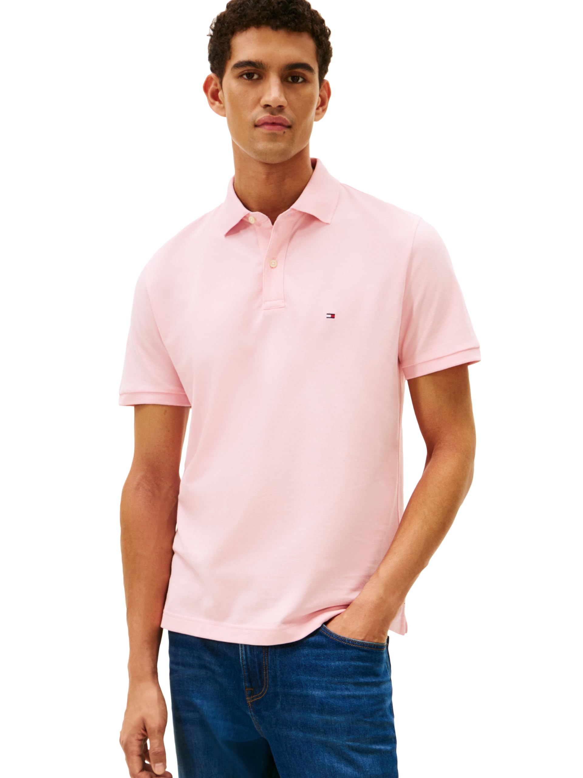 Tommy Hilfiger Mens Short Sleeve Cotton Pique Polo Shirt in Regular Fit
