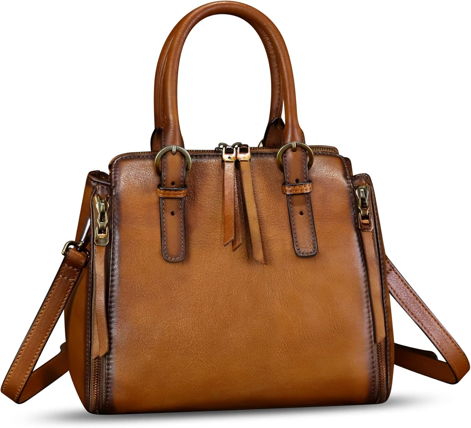 Genuine Leather Purses and Handbags for Women Satchel Bag Vintage Crossbody Shoulder Bag Top Handle Bags Purse