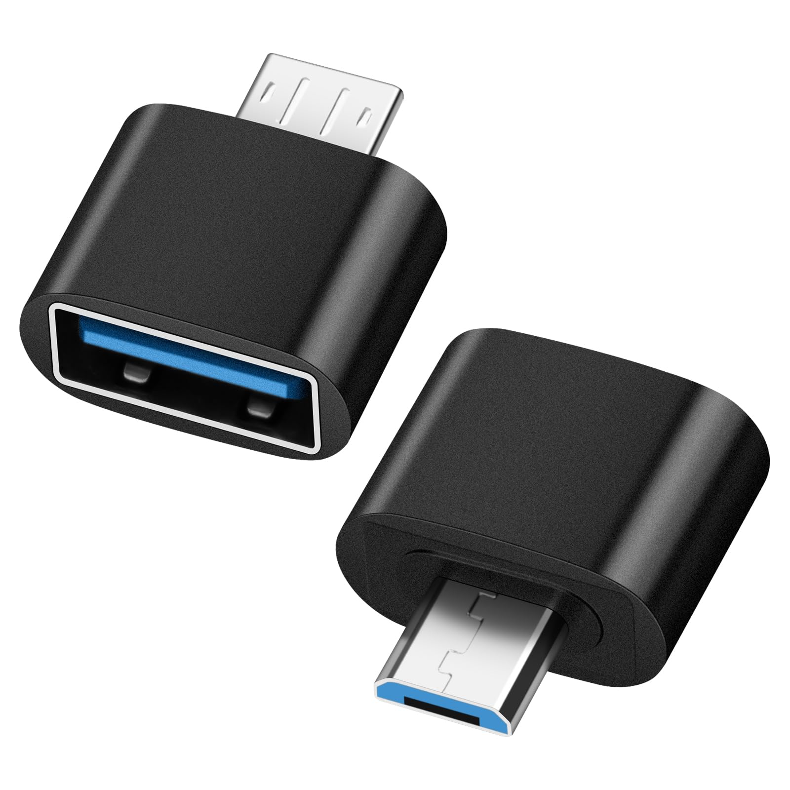 Micro USB a USB OTG Adattatore 2 Pack, Micro USB adattatore per smartphone Android, chiavetta di memoria USB, dischi rigidi portatili e altro ancora