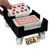 Gliding 2 Deck Playing Card Tray: Heavy Duty Wheels Help it Glide Across Surfaces for Card Games That use 1-2 Decks of Playing Cards (2 Deck, Black)