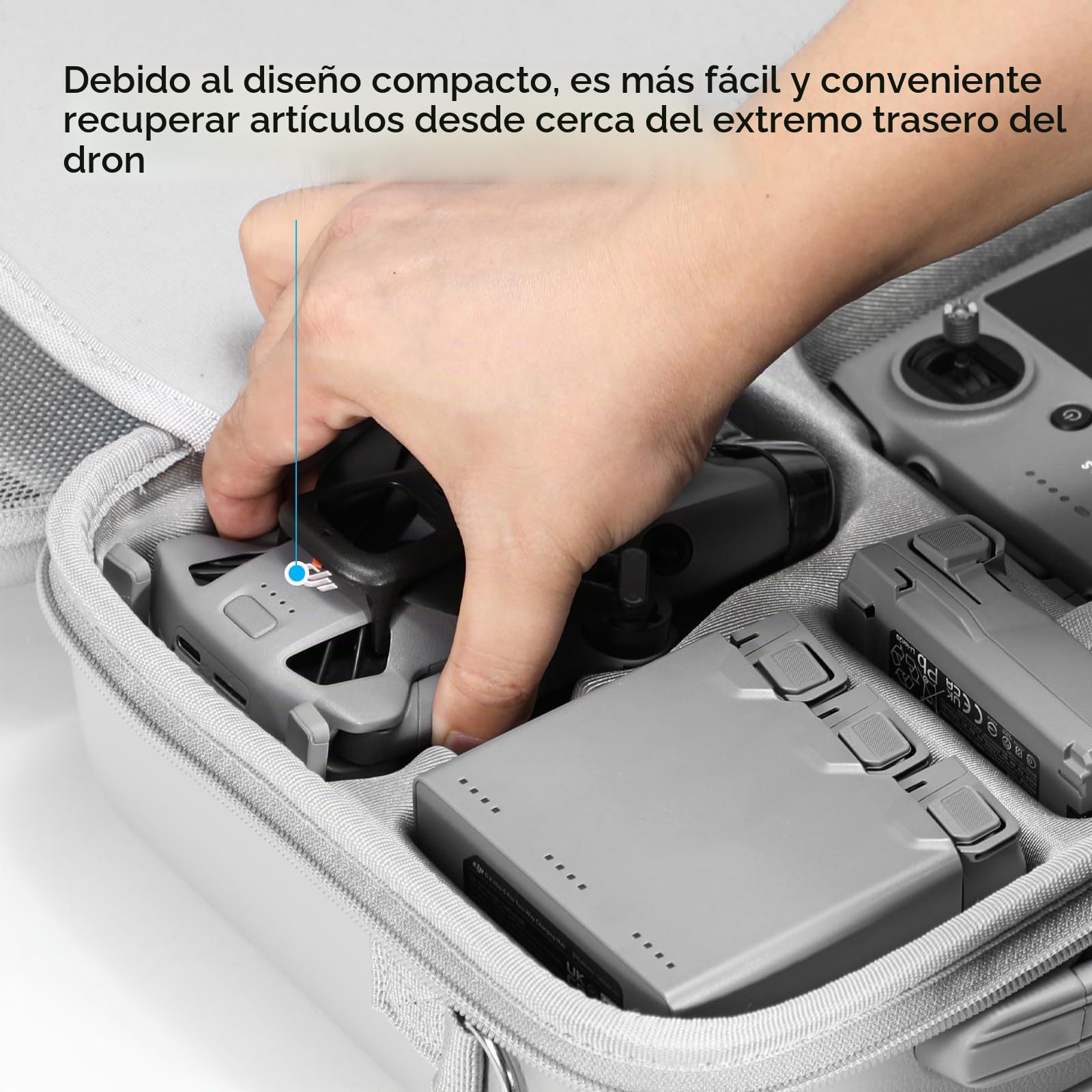 FPVtosky Bolsa para dji Mini 5 Pro, Bolsa de Viaje rígida portátil para Mini5 Pro Fly More Combo, Bolsa de Almacenamiento de Piel sintética para Controlador RC 2, Accesorios para Drones（Solo Funda）