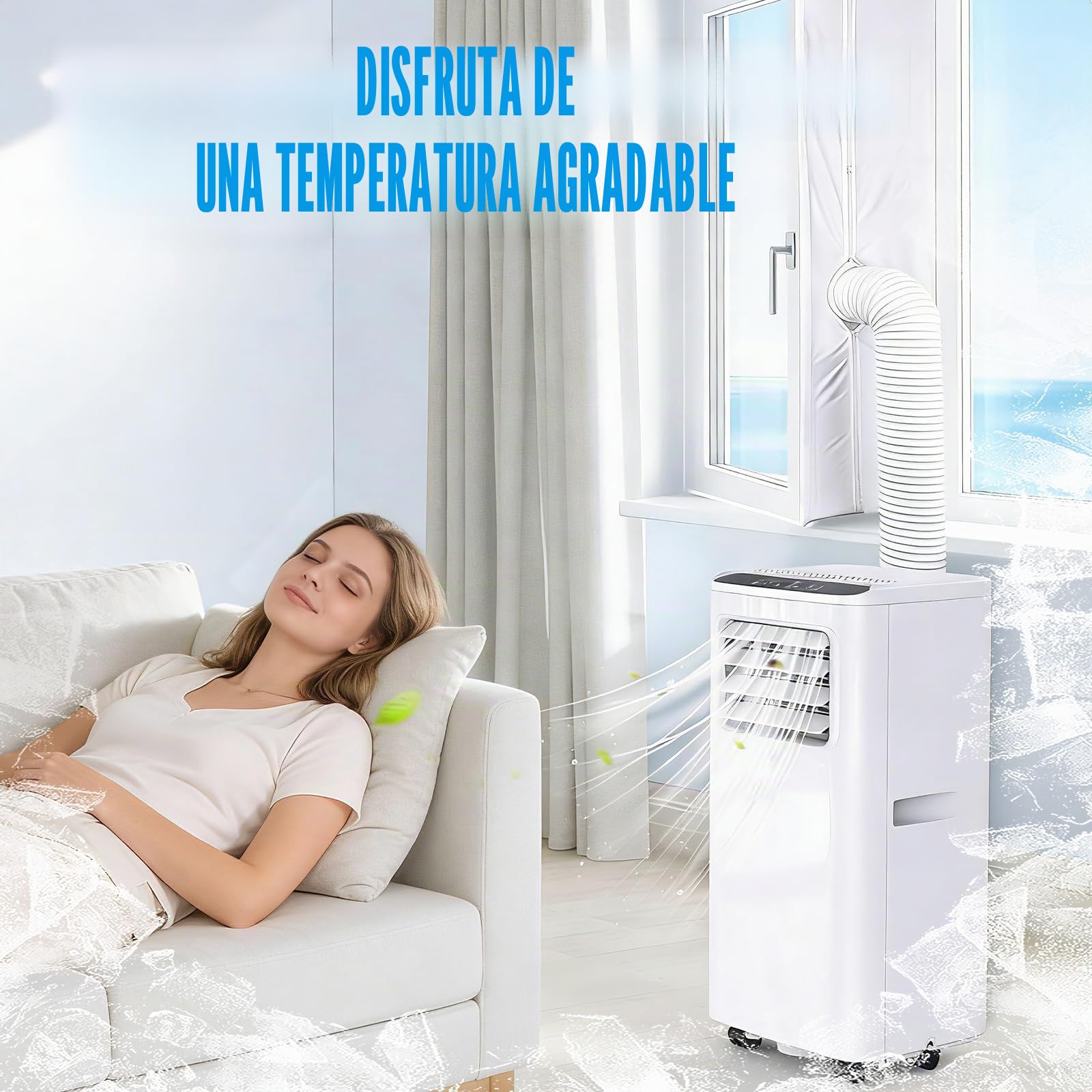 Sellado de ventanas de aire acondicionado, 300 cm / 400 cm, para 1 o 2 mangueras de escape, parada de aire caliente para colocar ventanas, doble cremallera para ventanas de techo, ventanas batientes