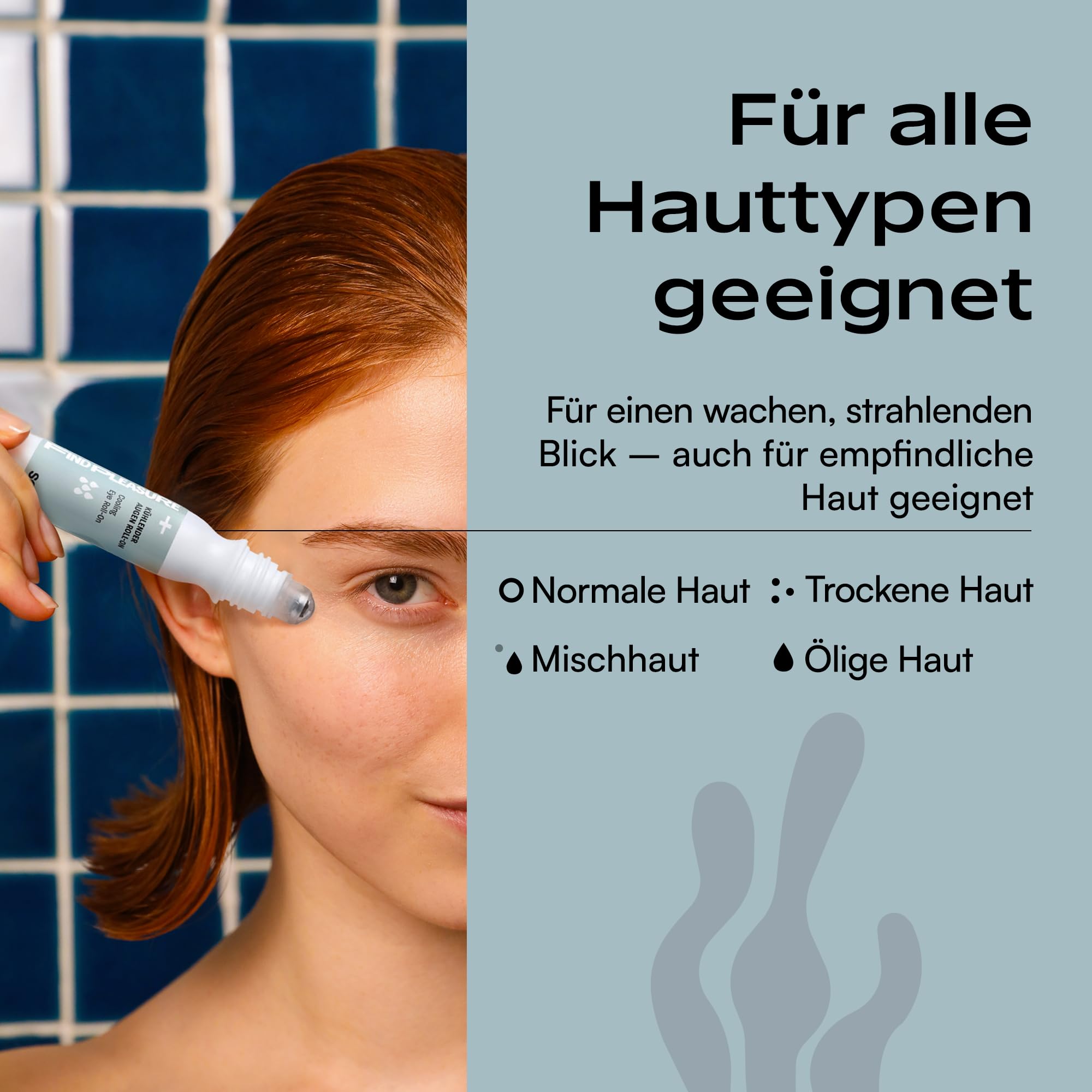 salted. Rullo rinfrescante per occhi | 15 ml | con niacinamide e microalghe | rullo per occhi contro occhiaie, rughe e gonfiore | rinfrescante anti anti invecchiamento per uomini e donne | vegano