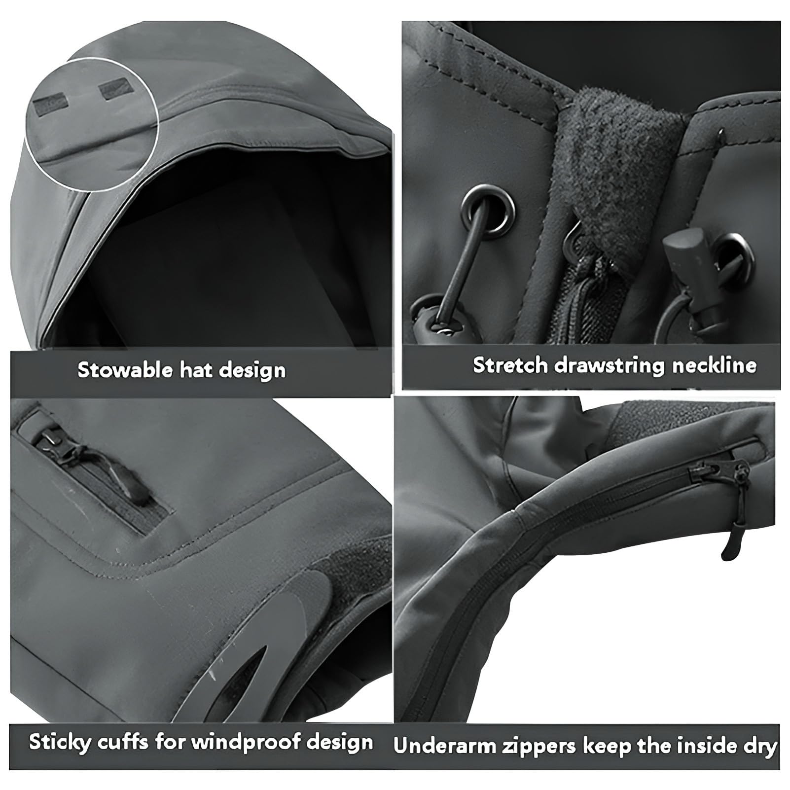 Giacca Tattica Softshell con Cappuccio e Pantaloni da Uomo per Pesca All'aperto Escursionismo Camping