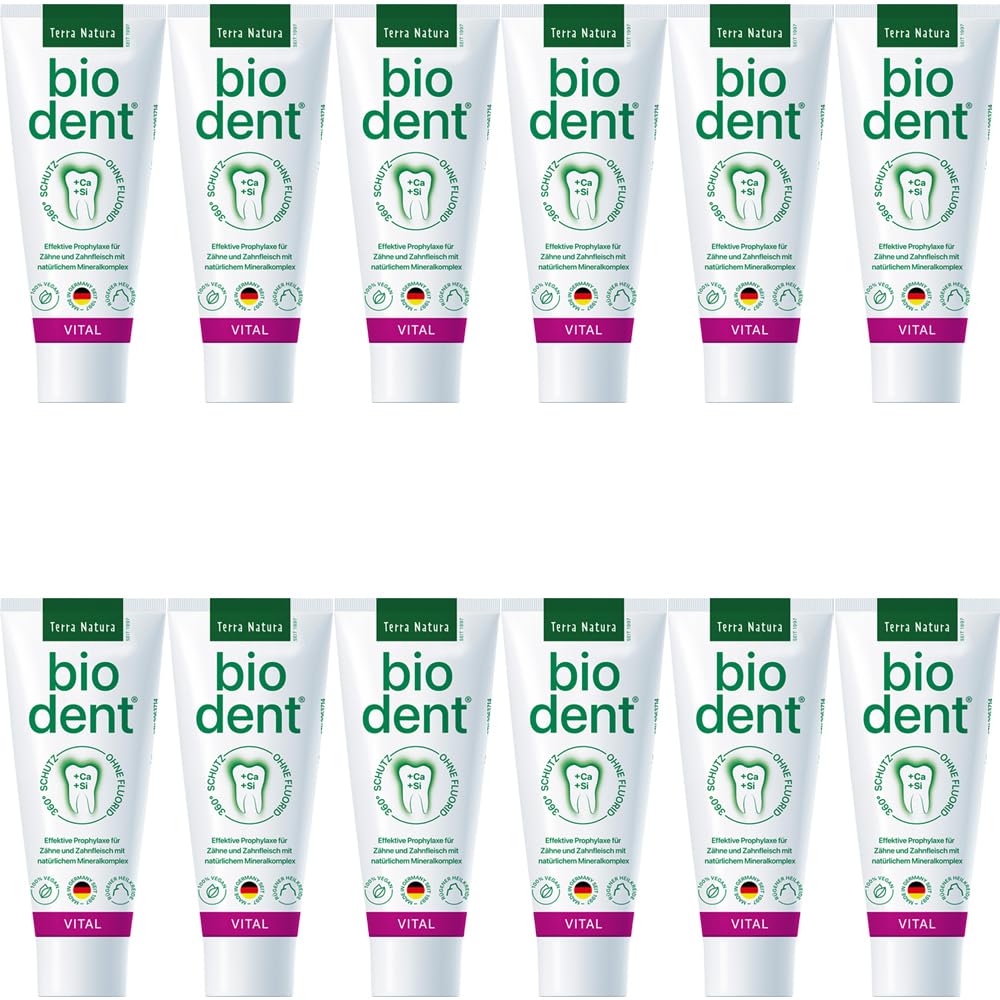 Biodent Zahncreme Vital (75ml) - 12 Stück