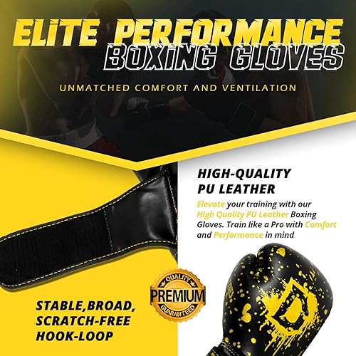 Miniatura 4 de DALLX Guantes de boxeo para MMA Fitness Kickboxing Heavy Boxing Muay Thai Sparring Guantes para hombres y mujeres