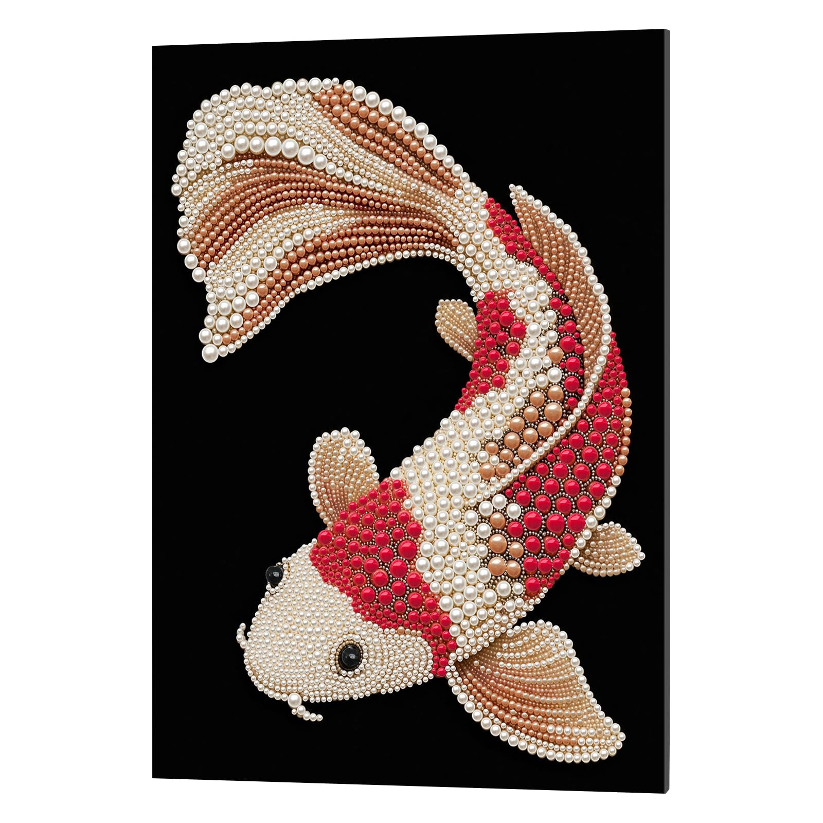 POETRYDRAW Fish DIY Framed Pearl Painting Art Kits with Frame 11.81x15