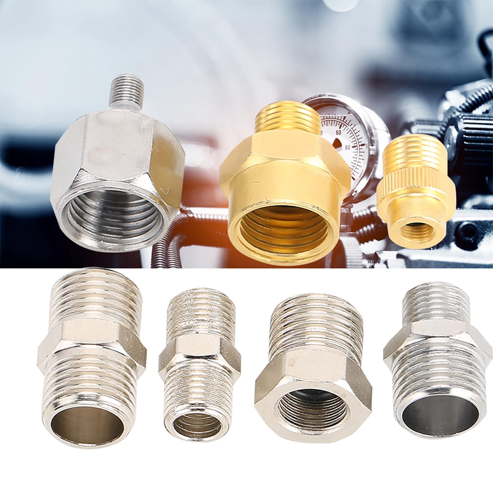7PCS Airbrush Adapter Zestaw 1/8 Cali 1/4 Cal BSP Złącze dla Węża Sprężarki Airbrush Szybkie Wydanie Zestaw Profesjonalny Sprężarki Powietrza Dostarcza Te Adaptery Original Original