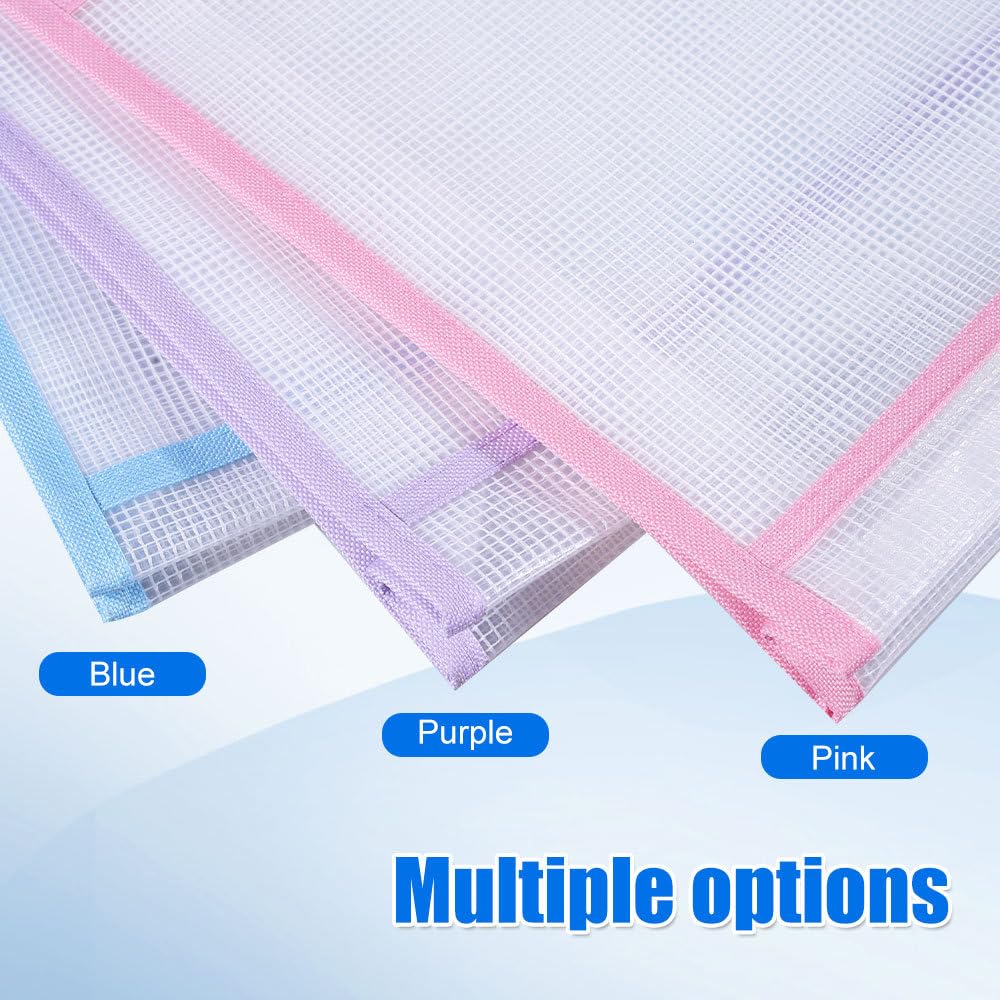 6x A3-Projekttaschen Mit Reißverschluss – Transparente Netztaschen Für Quilter, Näher & Bastler, Wasserfest & Mit Schultergurt
