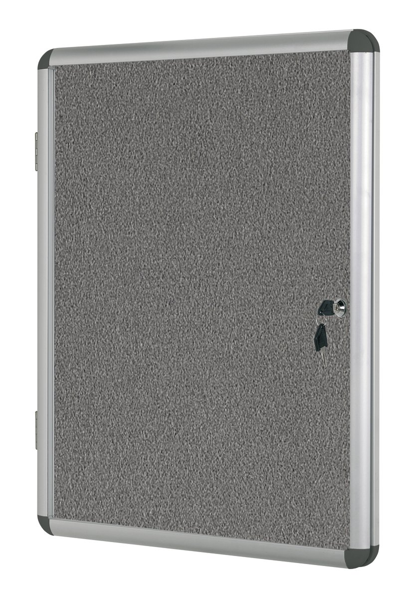 Bi-Office Enclore - Vitrina de interior de fieltro, 720 x 981 mm, color gris